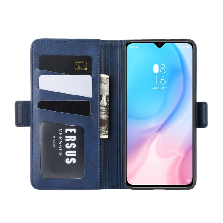 For Xiaomi CC9 Double Buckle Crazy Horse Business Mobile Phone Holster with Card Wallet Bracket Function