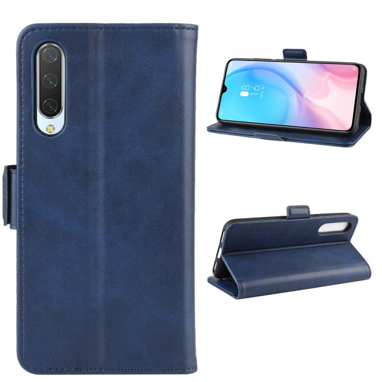 For Xiaomi CC9 Double Buckle Crazy Horse Business Mobile Phone Holster with Card Wallet Bracket Function