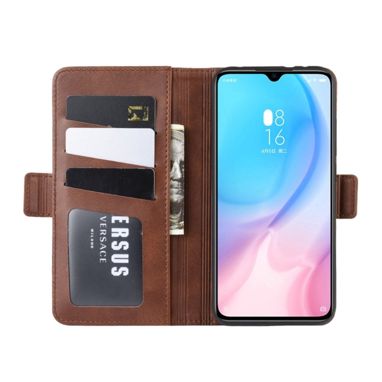 For Xiaomi CC9 Double Buckle Crazy Horse Business Mobile Phone Holster with Card Wallet Bracket Function