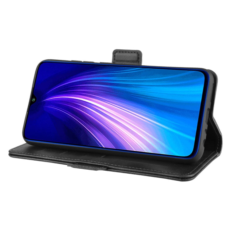 For Xiaomi Redmi Note 8 Double Buckle Crazy Horse Business Mobile Phone Holster with Card Wallet Bracket Function