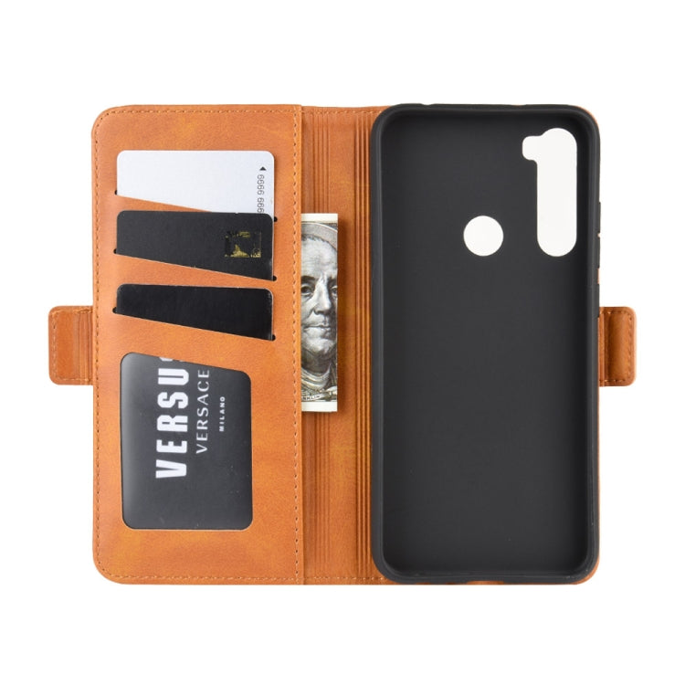 For Xiaomi Redmi Note 8 Double Buckle Crazy Horse Business Mobile Phone Holster with Card Wallet Bracket Function