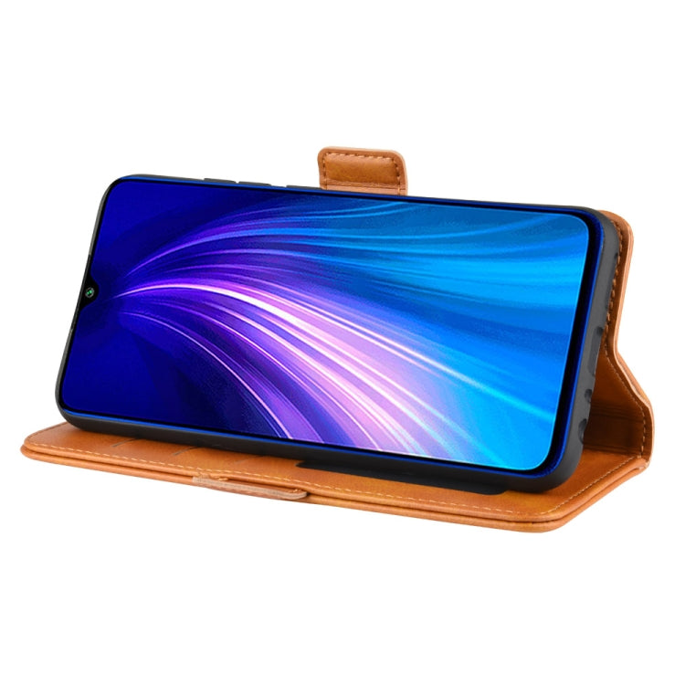For Xiaomi Redmi Note 8 Double Buckle Crazy Horse Business Mobile Phone Holster with Card Wallet Bracket Function