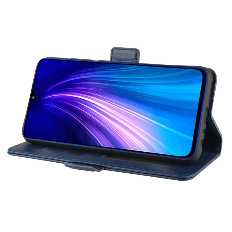 For Xiaomi Redmi Note 8 Double Buckle Crazy Horse Business Mobile Phone Holster with Card Wallet Bracket Function