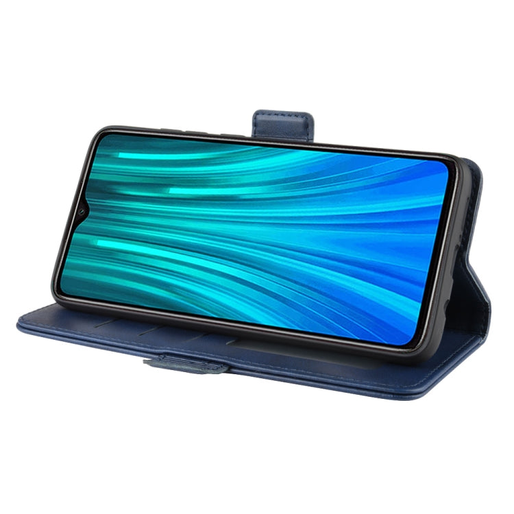 For Xiaomi Redmi Note 8 Pro Double Buckle Crazy Horse Business Mobile Phone Holster with Card Wallet Bracket Function