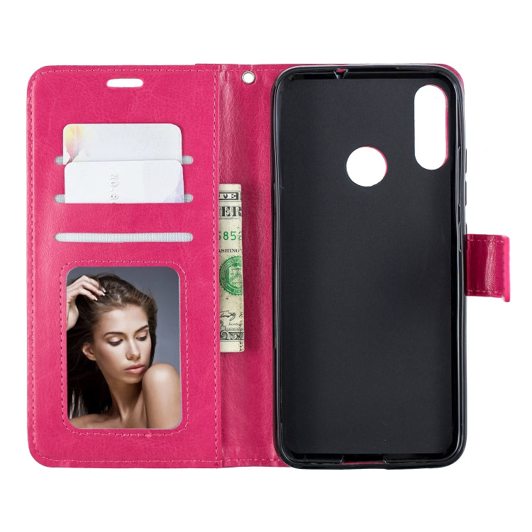 For Moto E6 Plus Crazy Horse Texture Horizontal Flip Leather Case with Holder & Card Slots & Wallet & Photo Frame