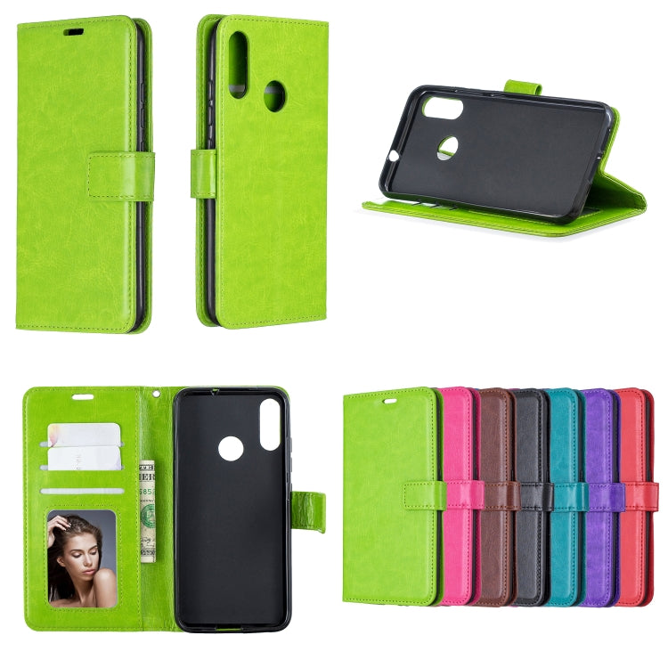 For Moto E6 Plus Crazy Horse Texture Horizontal Flip Leather Case with Holder & Card Slots & Wallet & Photo Frame