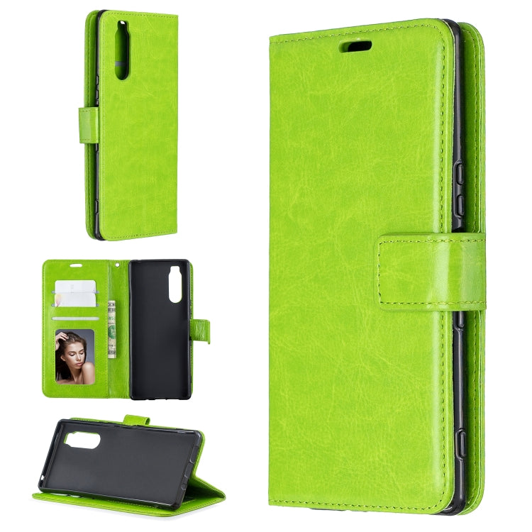 For Sony Xperia 5 Crazy Horse Texture Horizontal Flip Leather Case with Holder & Card Slots & Wallet & Photo Frame