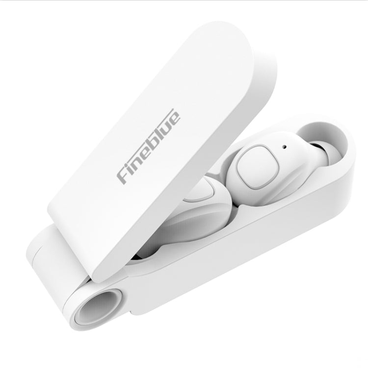 Fineblue F MAX TWS Bluetooth Earphone Wireless Earbud Stereo with Charging Box(White)