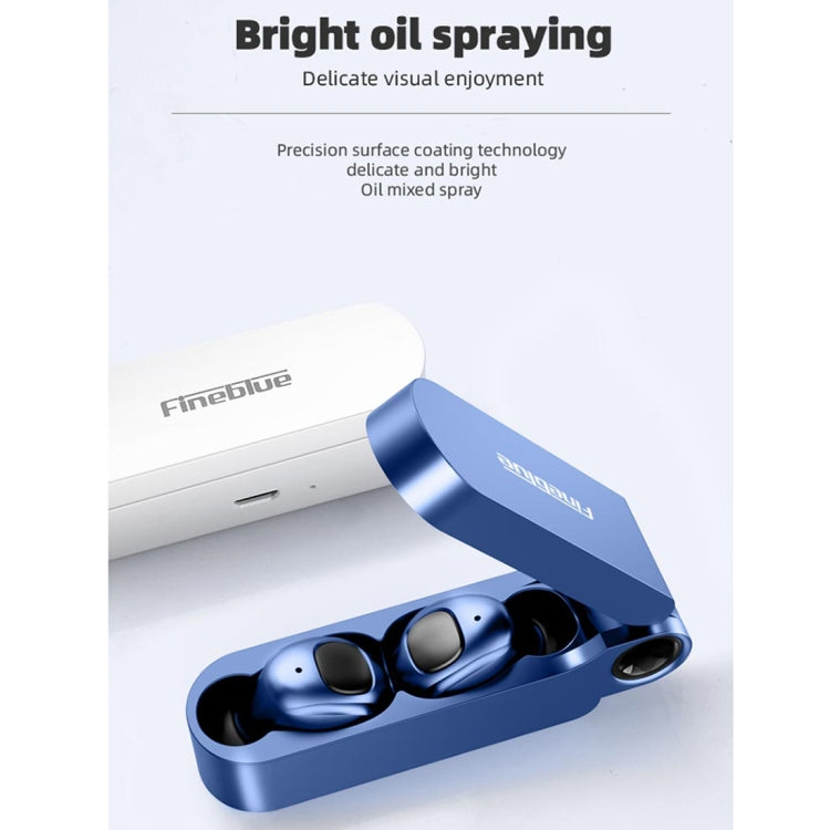 Fineblue F MAX TWS Bluetooth Earphone Wireless Earbud Stereo with Charging Box(White)