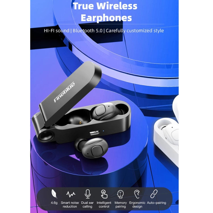 Fineblue F MAX TWS Bluetooth Earphone Wireless Earbud Stereo with Charging Box(White)
