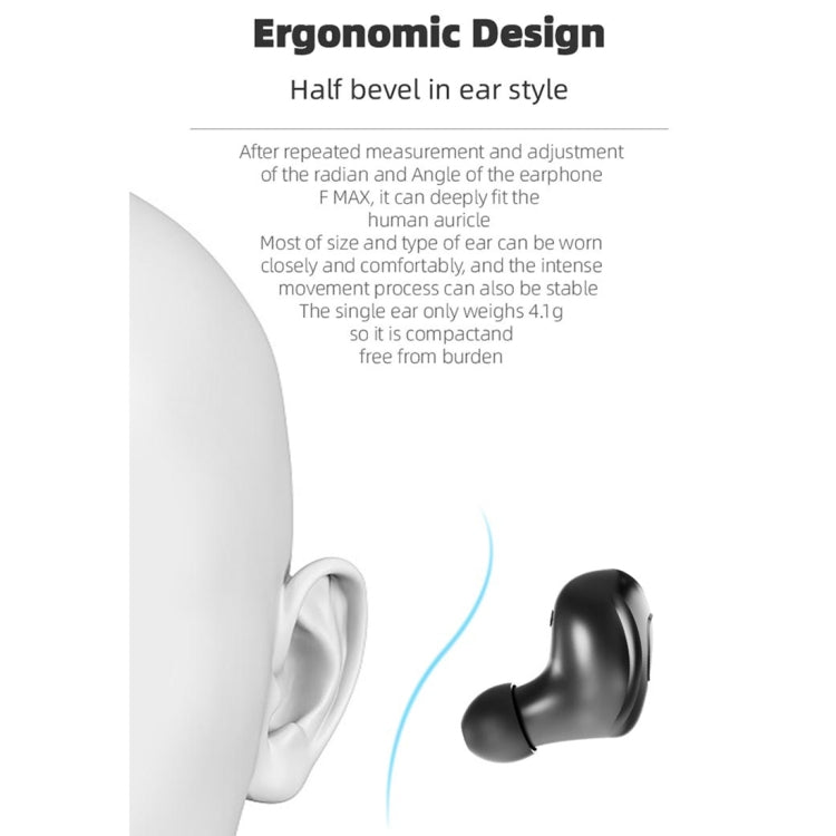 Fineblue F MAX TWS Bluetooth Earphone Wireless Earbud Stereo with Charging Box(White)
