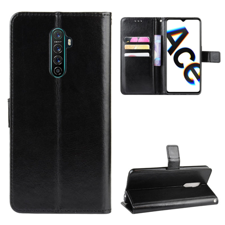 For Oppo Reno Ace Retro Crazy Horse Texture Horizontal Flip Leather Case with Holder & Card Slots & Photo Frame