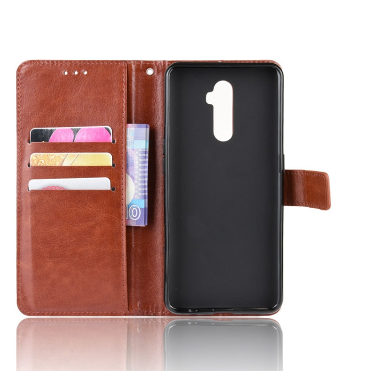 For Oppo Reno Ace Retro Crazy Horse Texture Horizontal Flip Leather Case with Holder & Card Slots & Photo Frame