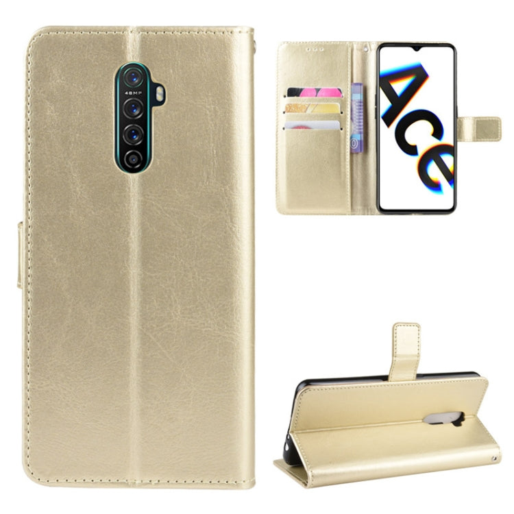 For Oppo Reno Ace Retro Crazy Horse Texture Horizontal Flip Leather Case with Holder & Card Slots & Photo Frame