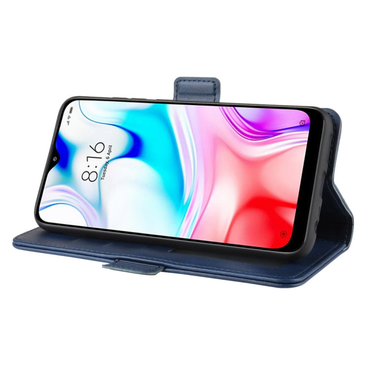 For Xiaomi Redmi 8 Double Buckle Crazy Horse Business Mobile Phone Holster with Card Wallet Bracket Function