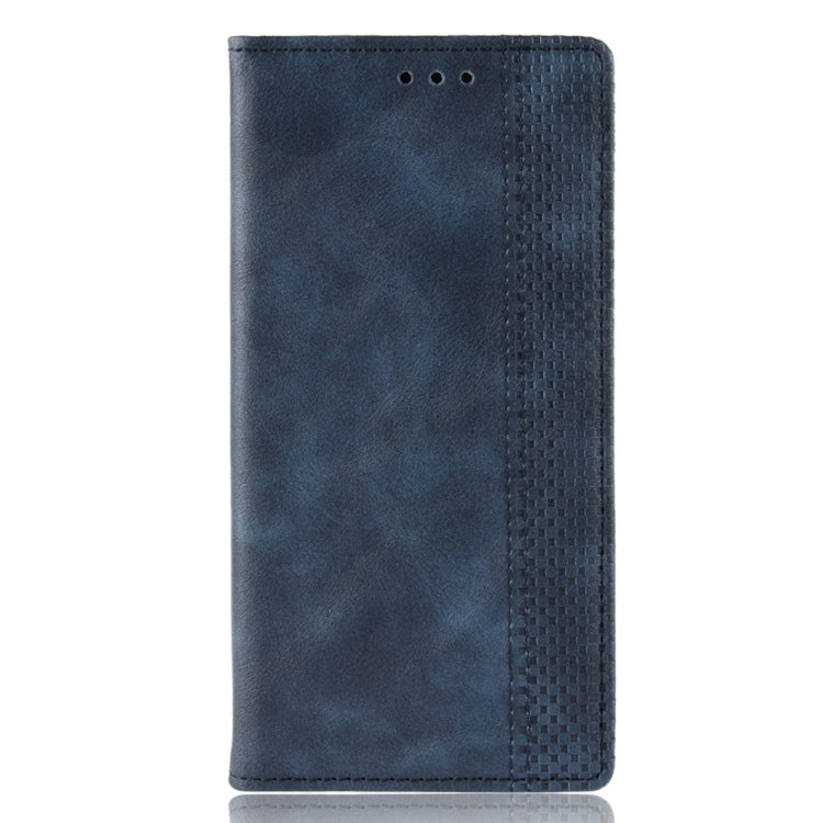 For Oppo Reno A Magnetic Buckle Retro Crazy Horse Texture Horizontal Flip Leather Case with Holder & Card Slots & Photo Frame