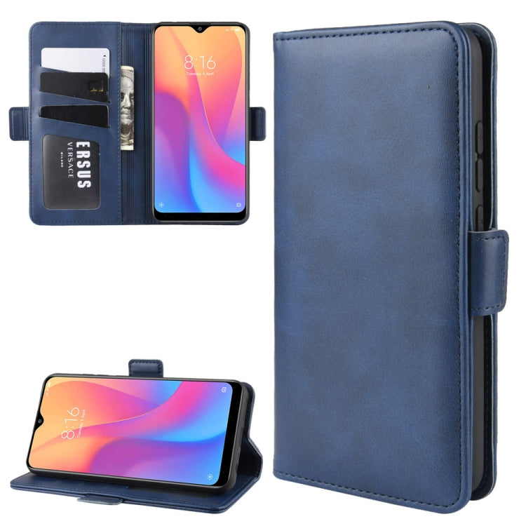 For Xiaomi Redmi 8A Double Buckle Crazy Horse Business Mobile Phone Holster with Card Wallet Bracket Function