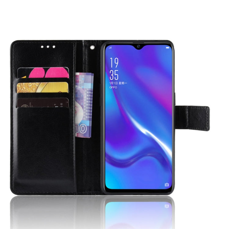 For Oppo Reno A Retro Crazy Horse Texture Horizontal Flip Leather Case with Holder & Card Slots & Photo Frame