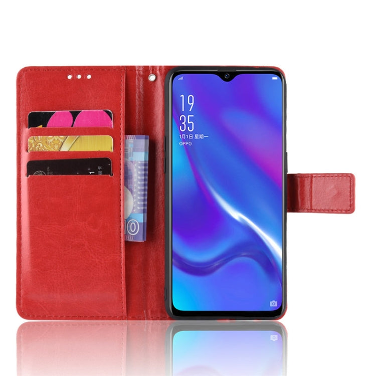 For Oppo Reno A Retro Crazy Horse Texture Horizontal Flip Leather Case with Holder & Card Slots & Photo Frame