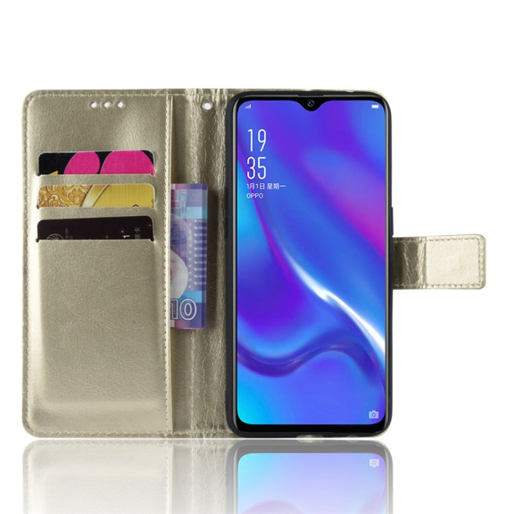 For Oppo Reno A Retro Crazy Horse Texture Horizontal Flip Leather Case with Holder & Card Slots & Photo Frame