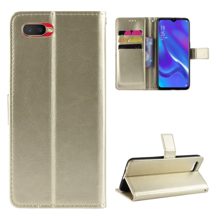 For Oppo Reno A Retro Crazy Horse Texture Horizontal Flip Leather Case with Holder & Card Slots & Photo Frame