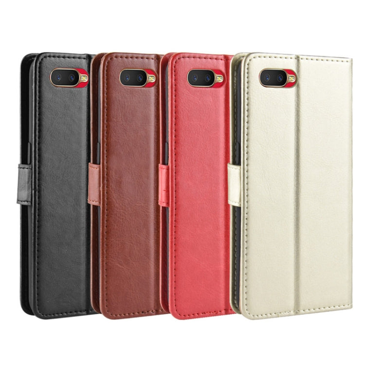 For Oppo Reno A Retro Crazy Horse Texture Horizontal Flip Leather Case with Holder & Card Slots & Photo Frame