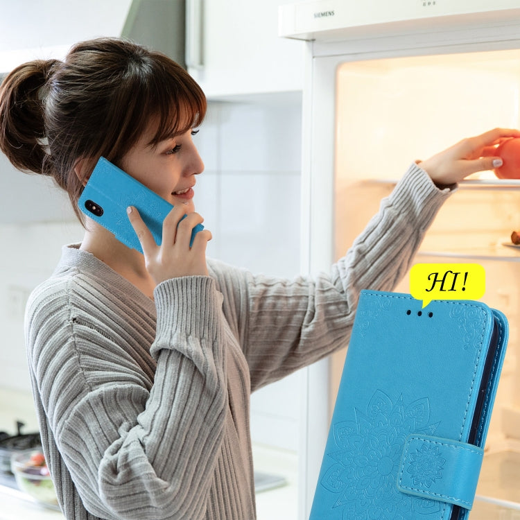 For Motorola Moto Z4  Embossed Kaleidoscope Flower Horizontal Flip Leather Case with Holder & Card Slots & Wallet