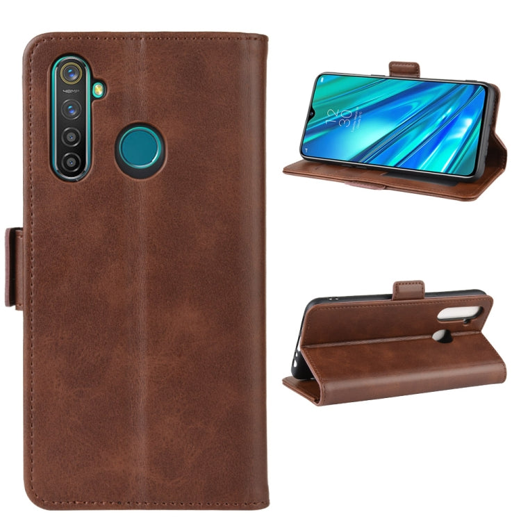 For OPPO Realme 5 Pro / Realme Q Dual-side Magnetic Buckle Horizontal Flip Leather Case with Holder & Card Slots & Wallet