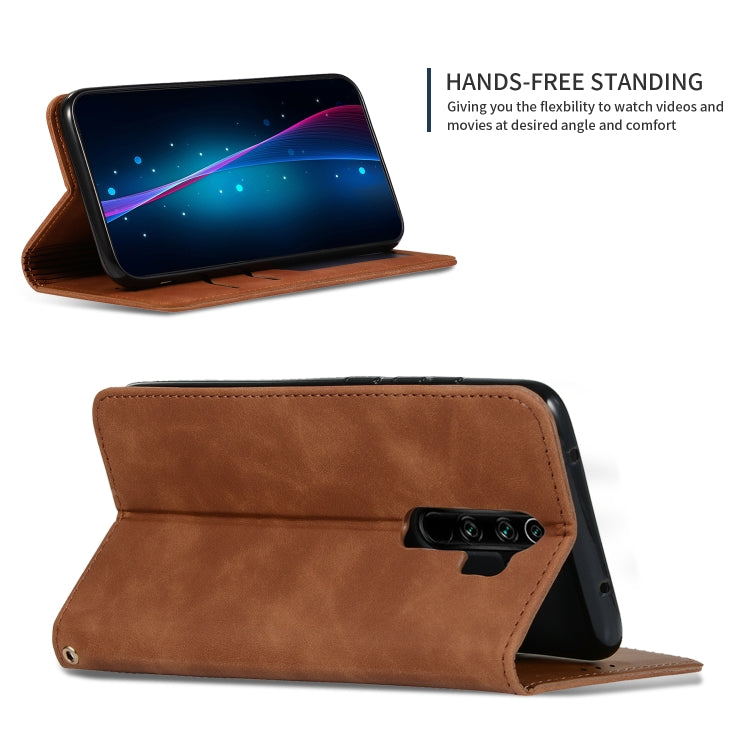 For Xiaomi Redmi Note8 Pro Retro Skin Feel Business Magnetic Horizontal Flip Leather Case