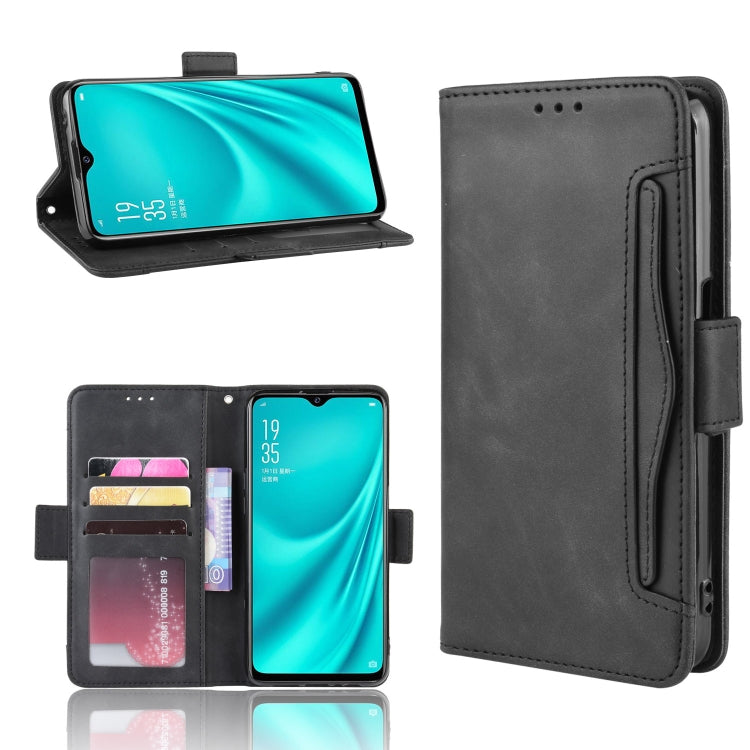 For Oppo Reno A Wallet Style Skin Feel Calf Pattern Leather Case with Separate Card Slot