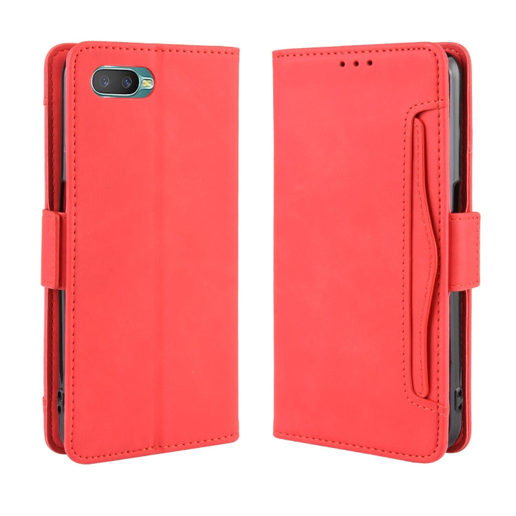 For Oppo Reno A Wallet Style Skin Feel Calf Pattern Leather Case with Separate Card Slot