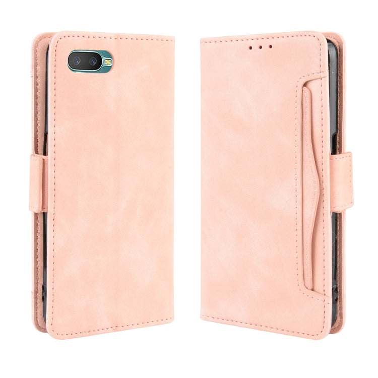 For Oppo Reno A Wallet Style Skin Feel Calf Pattern Leather Case with Separate Card Slot