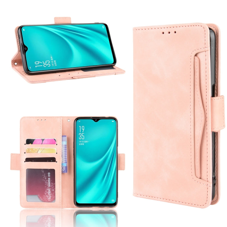 For Oppo Reno A Wallet Style Skin Feel Calf Pattern Leather Case with Separate Card Slot