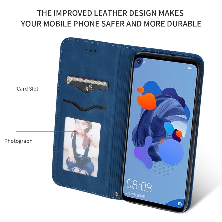 For Huawei Mate 30 Lite Retro Skin Feel Business Magnetic Horizontal Flip Leather Case