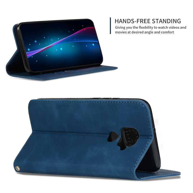 For Huawei Mate 30 Lite Retro Skin Feel Business Magnetic Horizontal Flip Leather Case