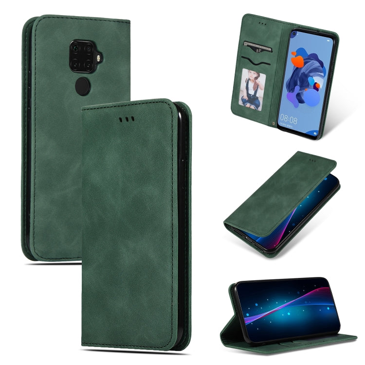 For Huawei Mate 30 Lite Retro Skin Feel Business Magnetic Horizontal Flip Leather Case