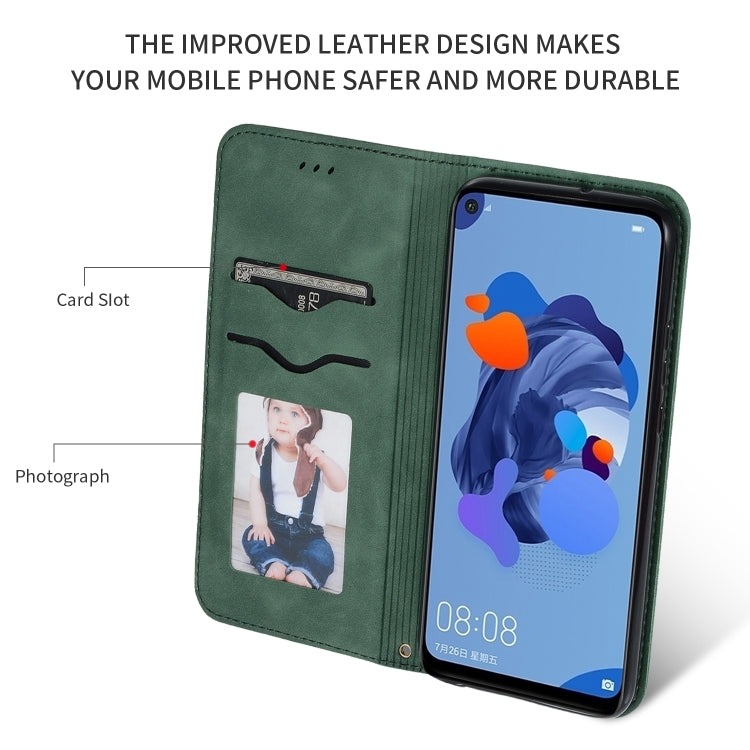 For Huawei Mate 30 Lite Retro Skin Feel Business Magnetic Horizontal Flip Leather Case