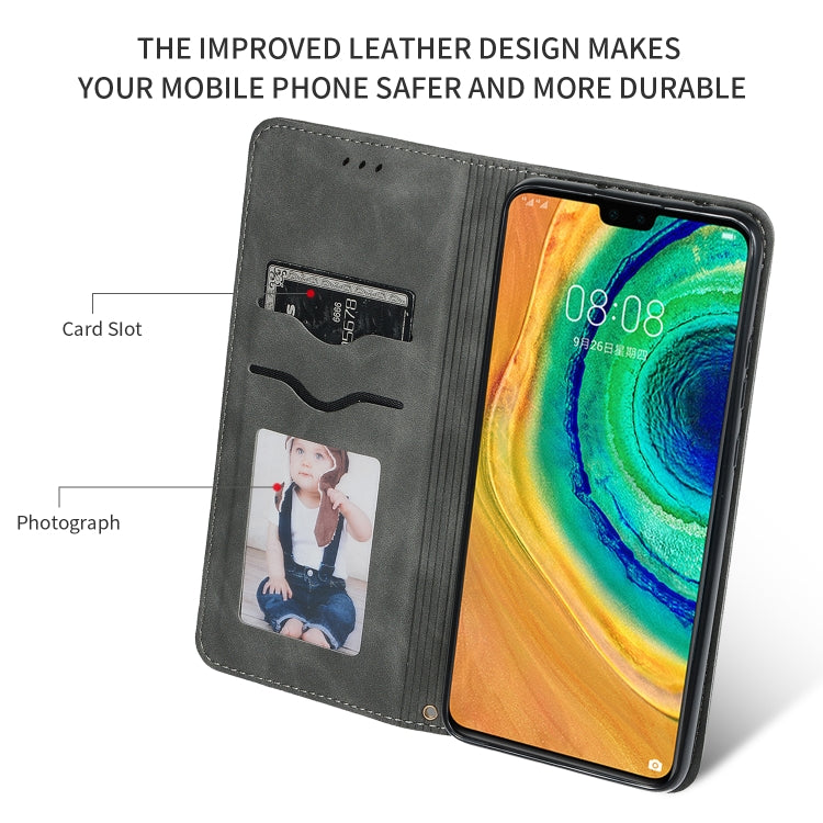For Huawei Mate 30 Pro Retro Skin Feel Business Magnetic Horizontal Flip Leather Case