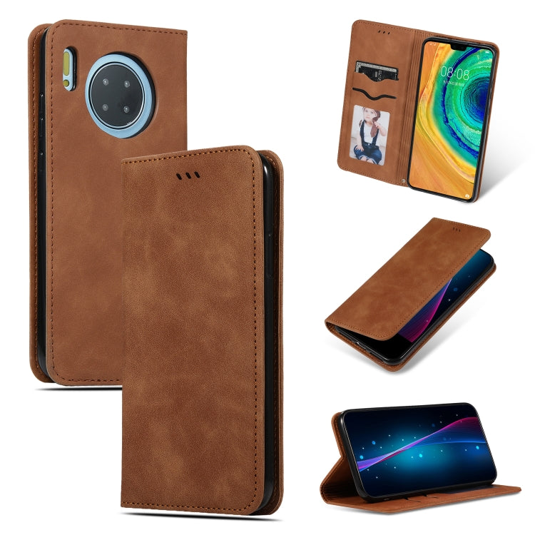 For Huawei Mate 30 Pro Retro Skin Feel Business Magnetic Horizontal Flip Leather Case