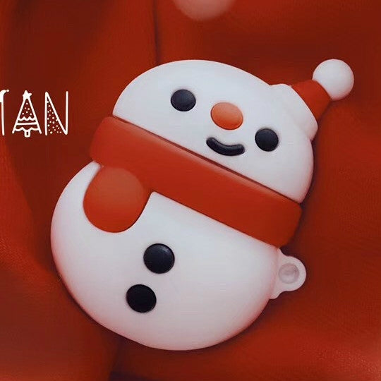 For Apple AirPods 1/2 Generation Universal Pair Snowman Bluetooth Headphone Protective Case