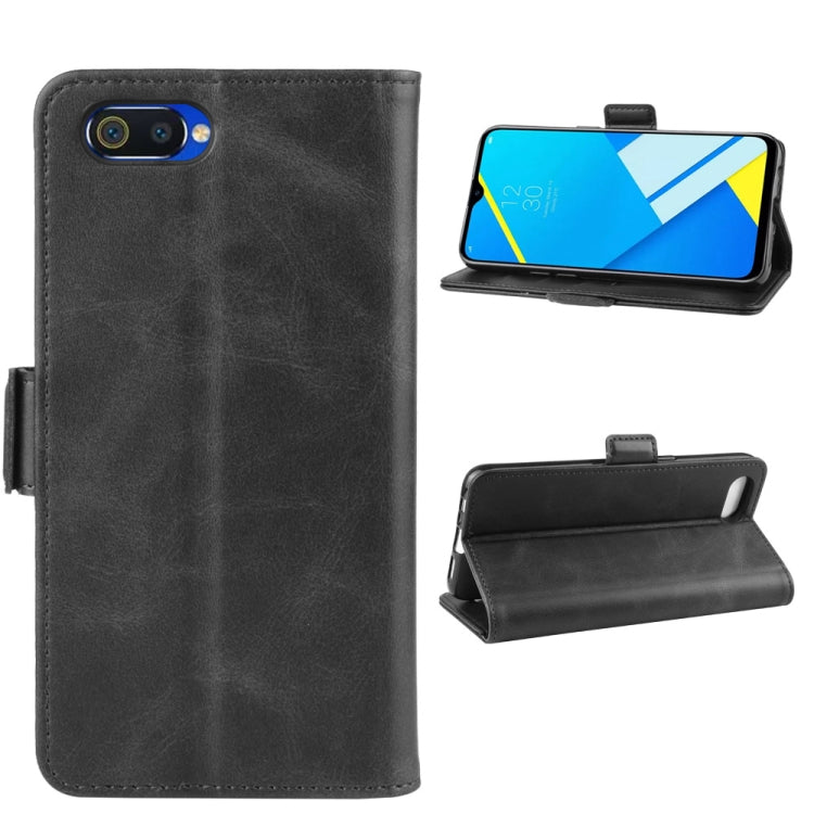 For OPPO A1k / Realme C2 Dual-side Magnetic Buckle Horizontal Flip Leather Case with Holder & Card Slots & Wallet