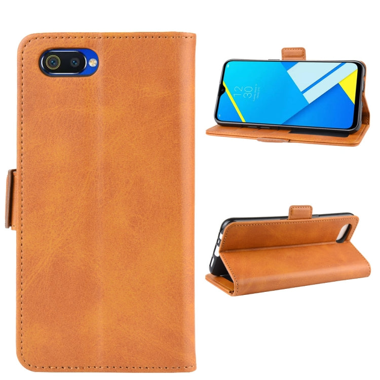 For OPPO A1k / Realme C2 Dual-side Magnetic Buckle Horizontal Flip Leather Case with Holder & Card Slots & Wallet