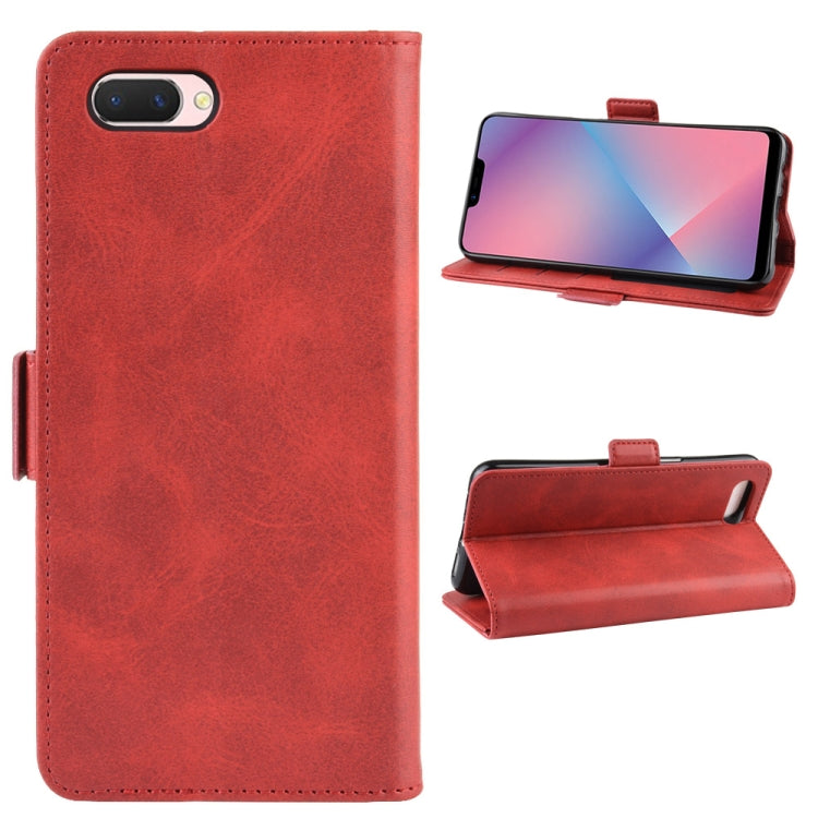 For OPPO A5 / A3s / AX5 Dual-side Magnetic Buckle Horizontal Flip Leather Case with Holder & Card Slots & Wallet & Photo Frame