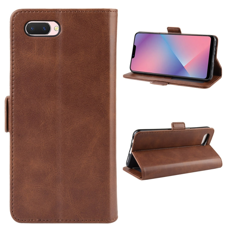 For OPPO A5 / A3s / AX5 Dual-side Magnetic Buckle Horizontal Flip Leather Case with Holder & Card Slots & Wallet & Photo Frame