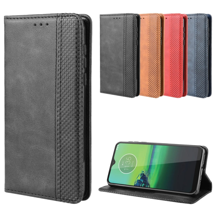 For  Motorola Moto G8 Play  Magnetic Buckle Retro Crazy Horse Texture Horizontal Flip Leather Case with Holder & Card Slots & Photo Frame