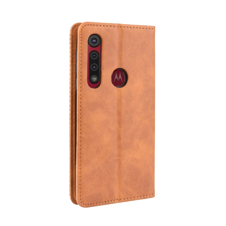 For  Motorola Moto G8 Play  Magnetic Buckle Retro Crazy Horse Texture Horizontal Flip Leather Case with Holder & Card Slots & Photo Frame