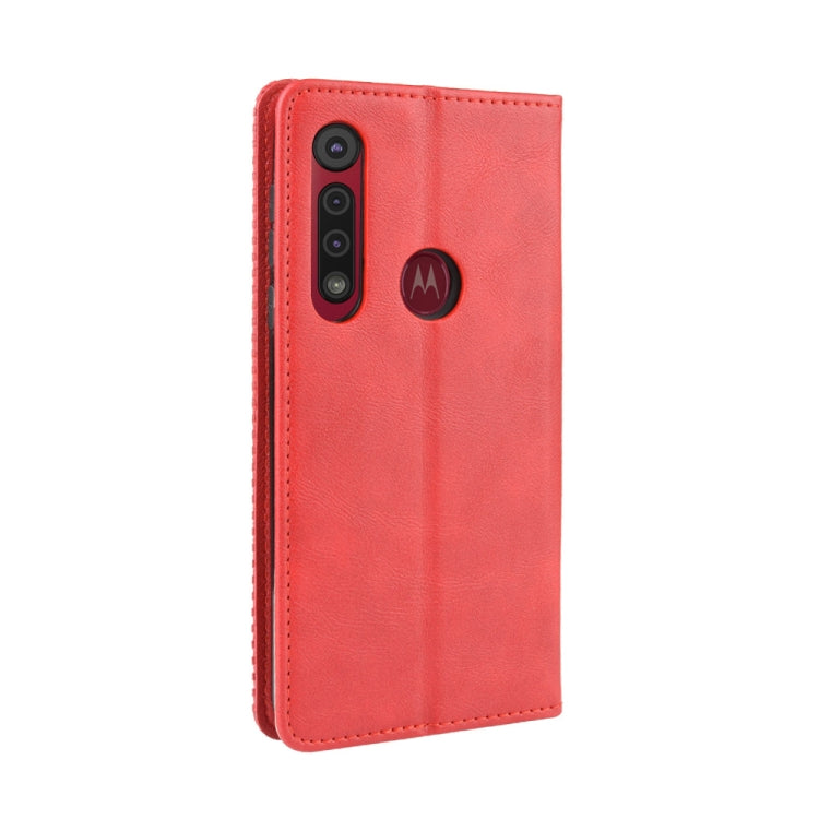 For  Motorola Moto G8 Play  Magnetic Buckle Retro Crazy Horse Texture Horizontal Flip Leather Case with Holder & Card Slots & Photo Frame