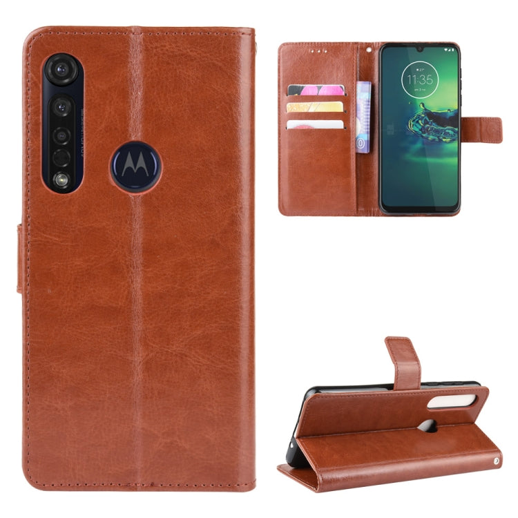 For  Motorola Moto G8 Plus Retro Crazy Horse Texture Horizontal Flip Leather Case with Holder & Card Slots & Photo Frame