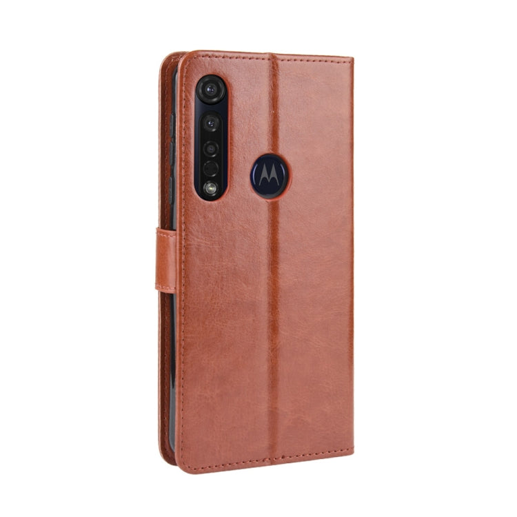 For  Motorola One Macro Retro Crazy Horse Texture Horizontal Flip Leather Case with Holder & Card Slots & Photo Frame