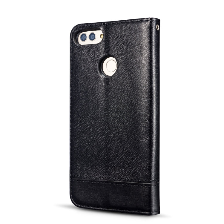 For Huawei Y9 (2018) Double-sided Absorption Splicing Horizontal Flip Leather Case with Holder & Card Slots & Lanyard